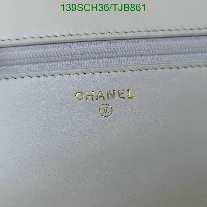 View 10 of Chanel Wallet On Chain in Lambskin Plexiglass Quilted with Black TJB861