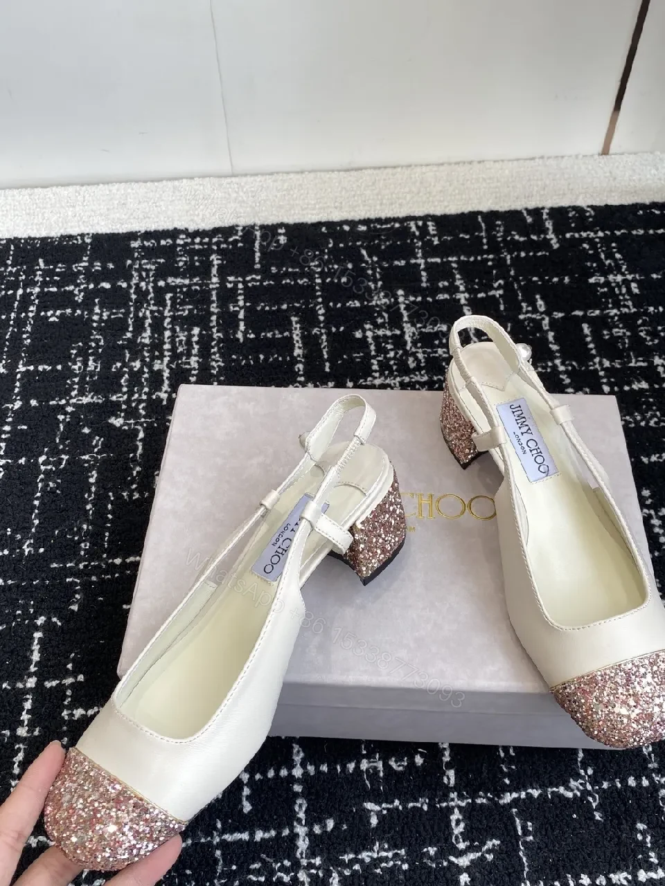 View 8 of Ivory + Glitter Toe + Slingback + All-Day Comfort + Shoes