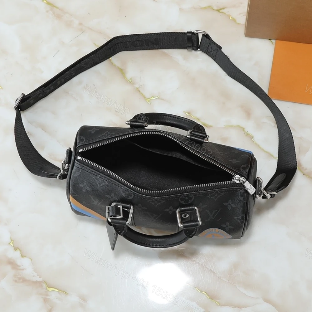 View 5 of Louis Vuitton Keepall Bandoulière 25 Mon Monogram Black 25Cm P01942