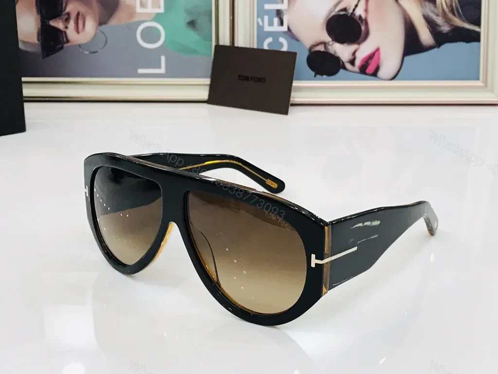View 5 of Pink Gradient Tom Ford Cat-Eye Sunglasses, Oversized Acetate, UV400