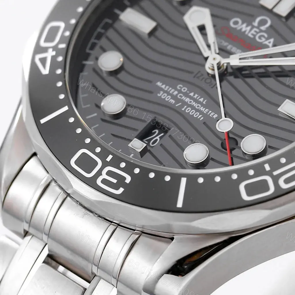 View 5 of Omega Seamaster 300M Replica Watch Stainless Steel Black Dial 42MM Custom 8800 Movement