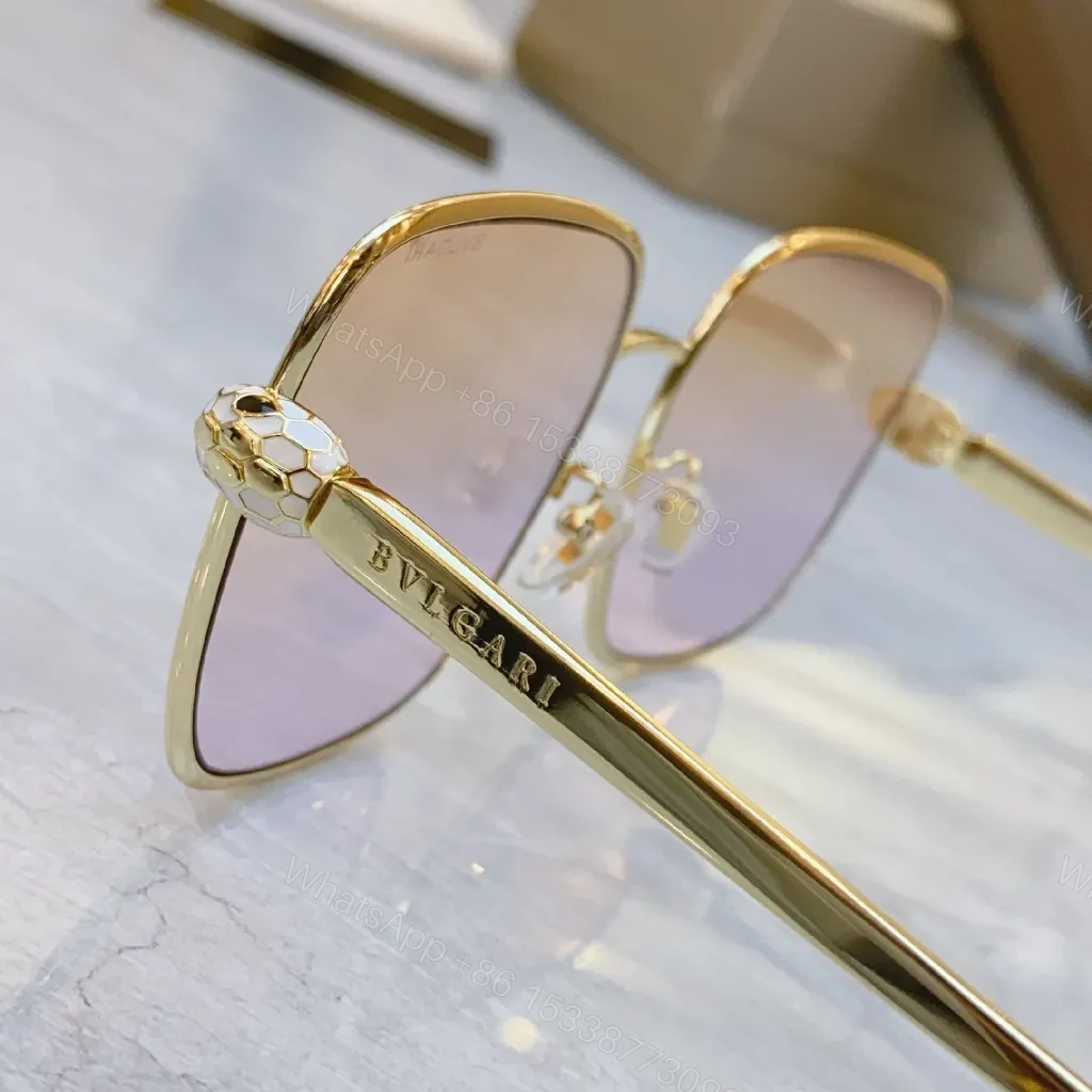 View 3 of Gold-Textured Square-Frame Sunglasses with Polarized Lenses