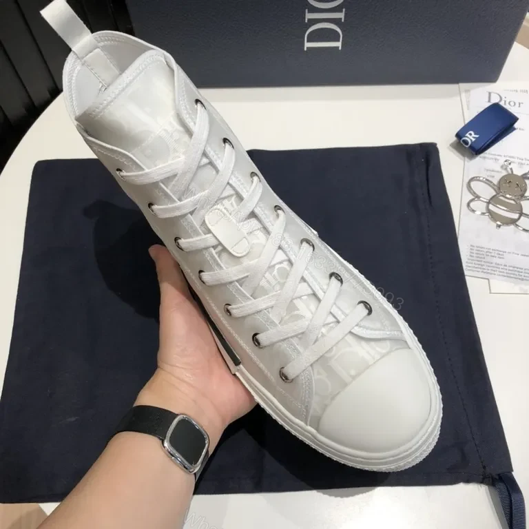 View 5 of Couture-Patterned Dior Monogram High-Top Sneaker