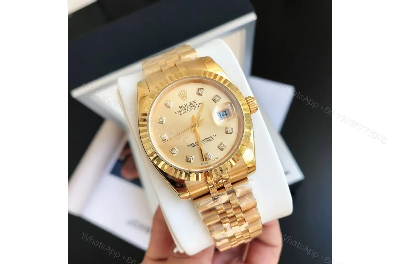View 2 of Replica Rolex Datejust RG/RG Jub Gold/Dial 36/28 mm