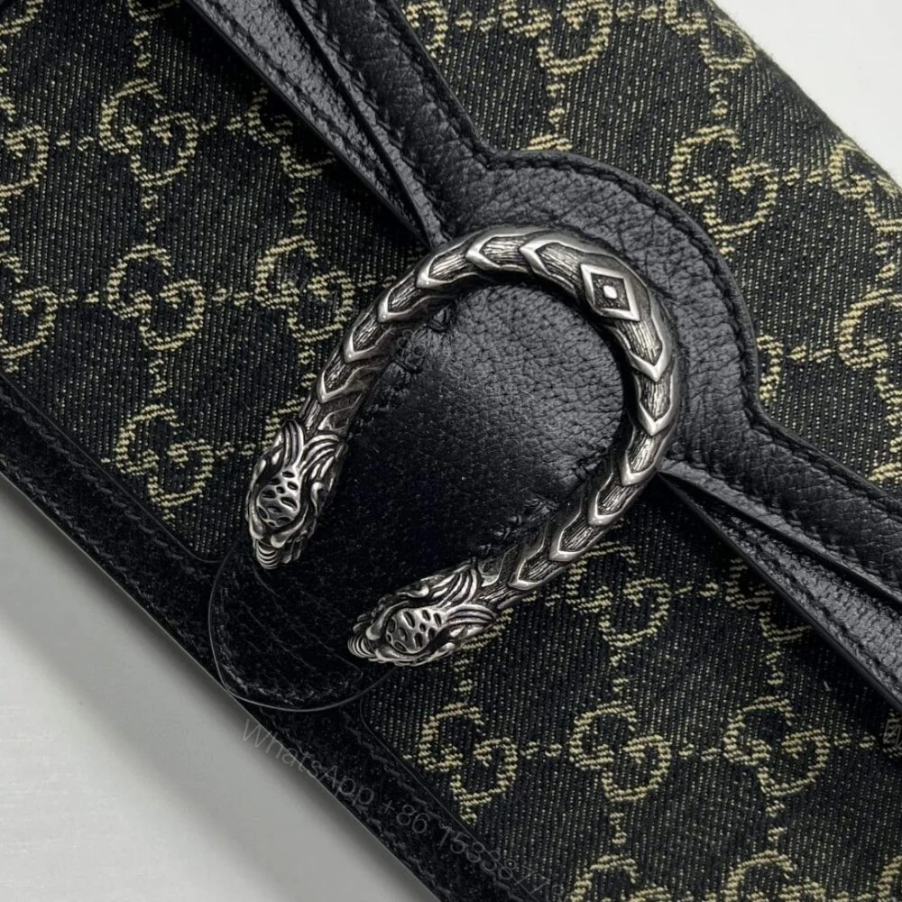 View 3 of Gucci Dionysus Small GG Shoulder Bag Black And Ivory 25Cm