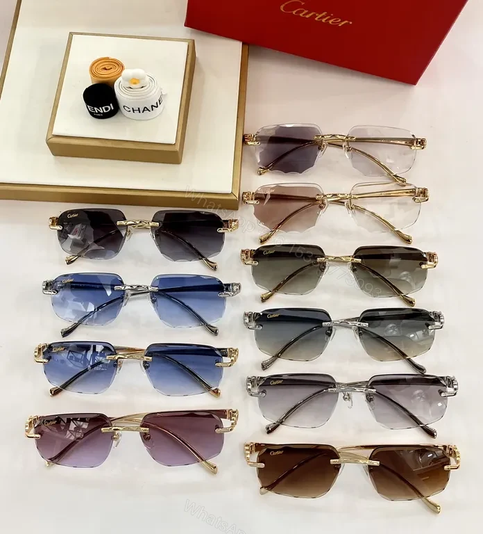 View 7 of Gold-Tone Cartier Sunglasses: Luxury Everyday Comfort