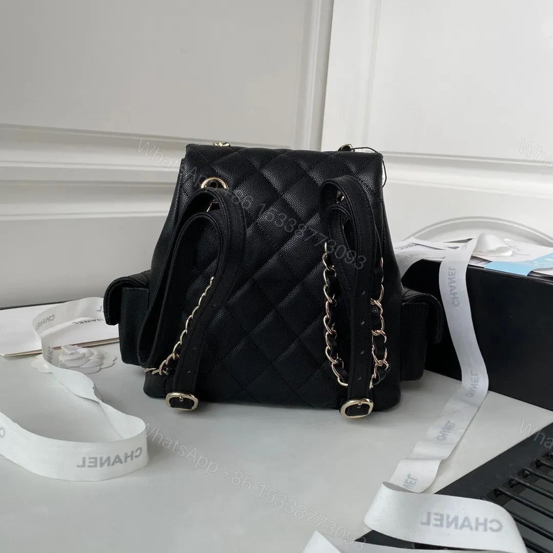 View 8 of Chanel Mini Duma Backpack Lock Gold 21.5×19.5x12cm
