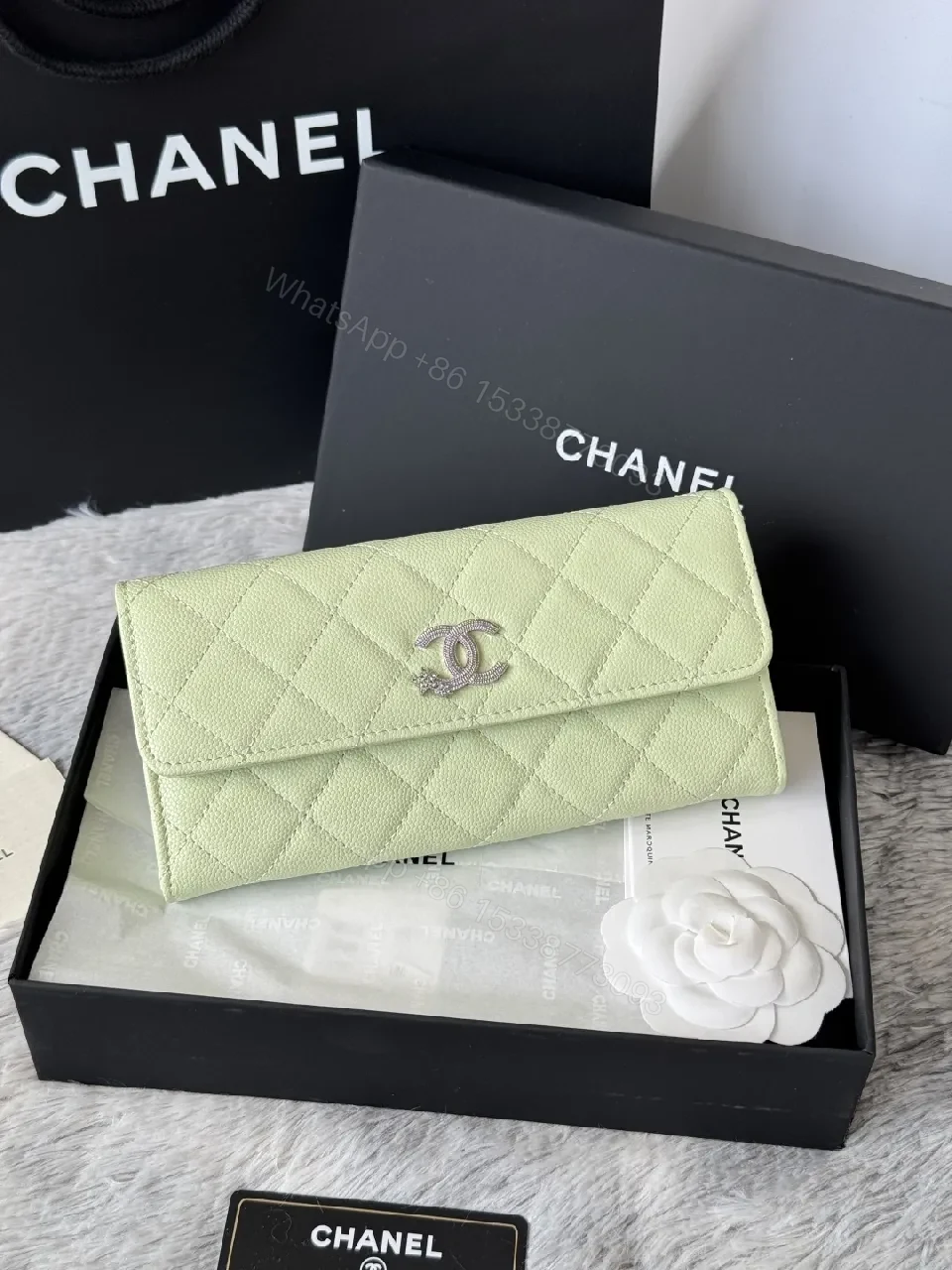 View 12 of Mint Green Quilted Wallet: Everyday Luxe, Cross-Body Ready
