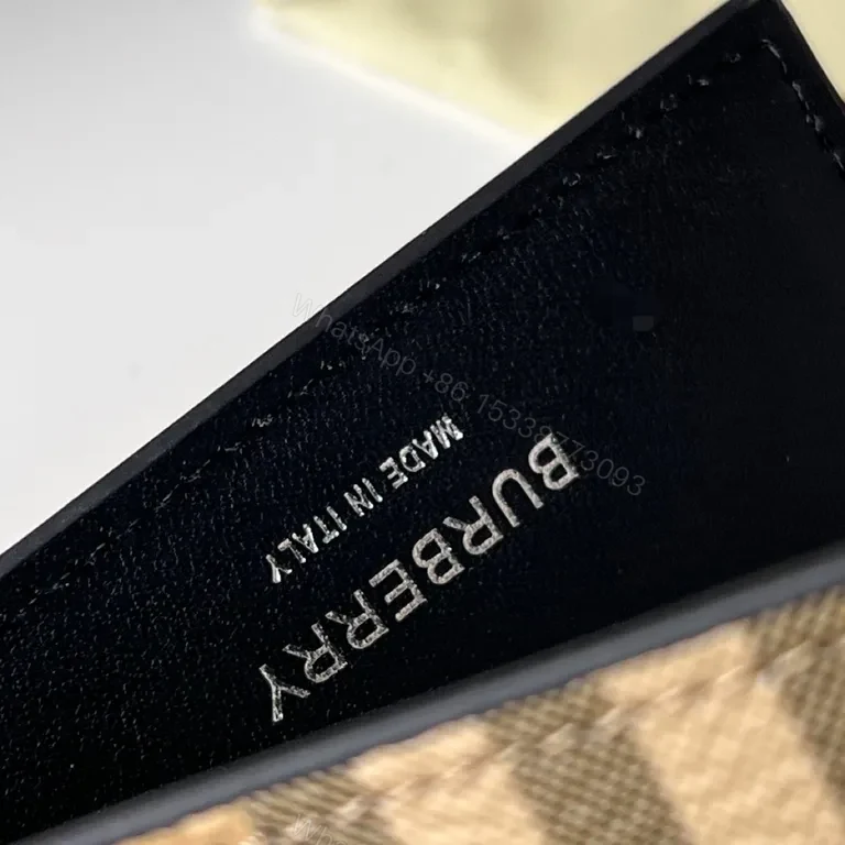 View 3 of Burberry Check Wallet: Premium Coated Canvas, Slim Bi-Fold
