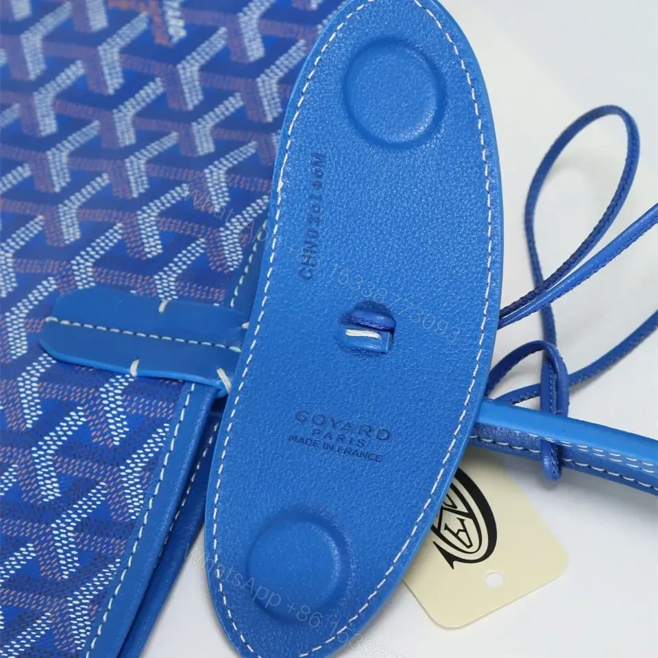 View 9 of 高仿Goyard*STLOUIP6滿印Tote手提袋天藍免檢版小號