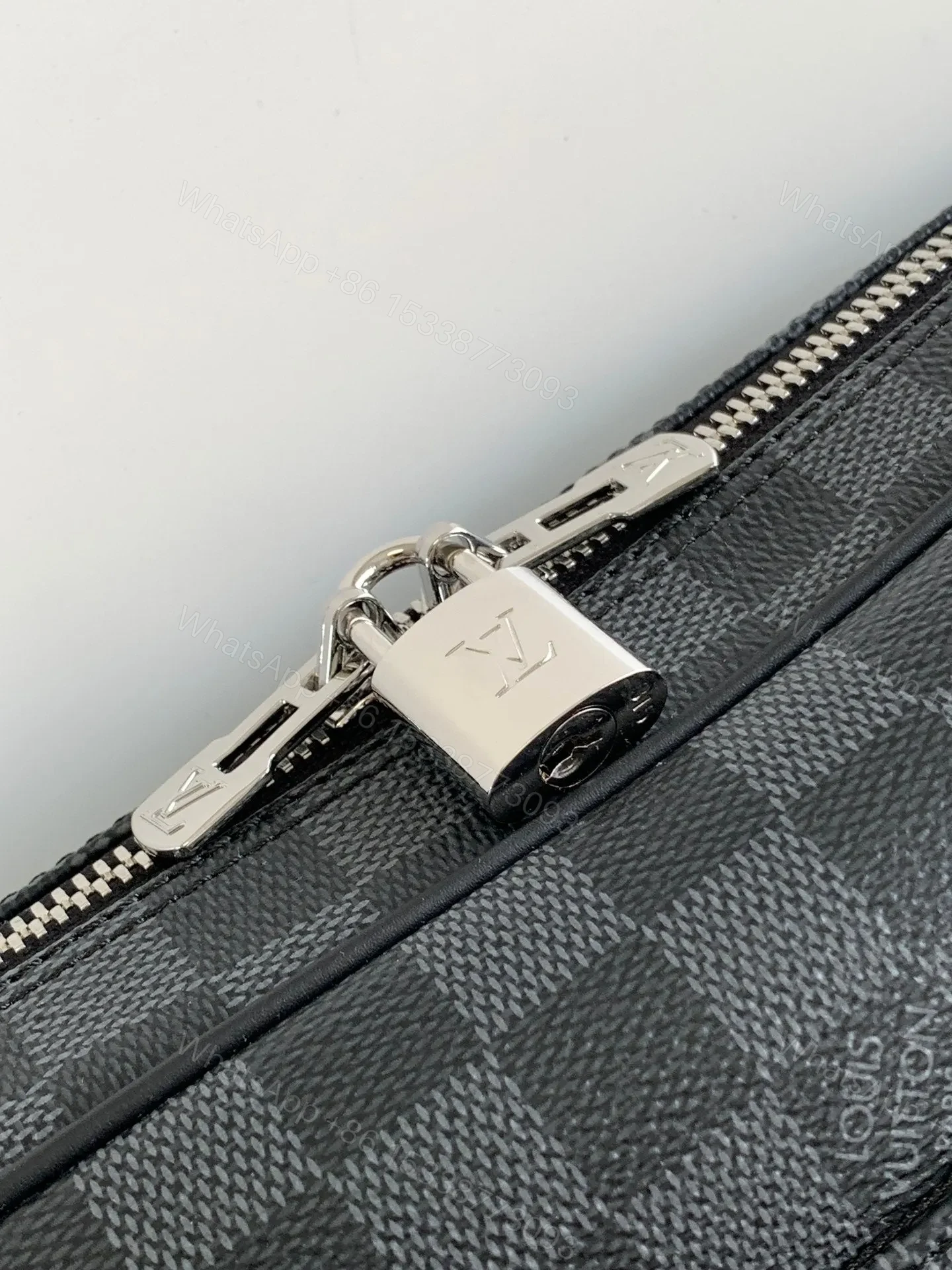 View 6 of LV DUO CROSSBAG BAG 42 IN BLACK EMBOSSED CALFSKIN
