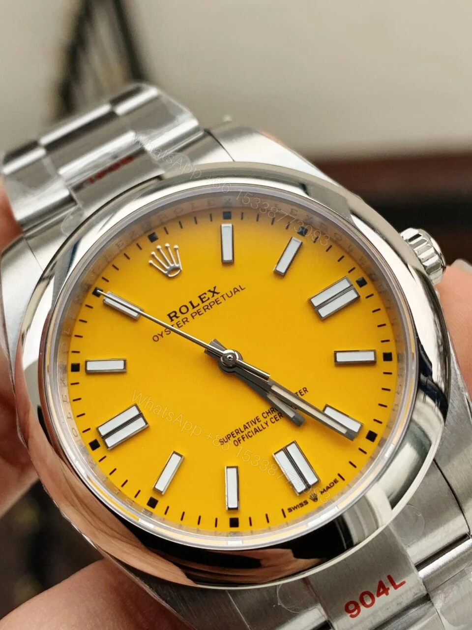 View 4 of EW FACTORY 1:1 Rolex OYSTER PERPETUAL YELLOW DIAL 41MM Asian A3230