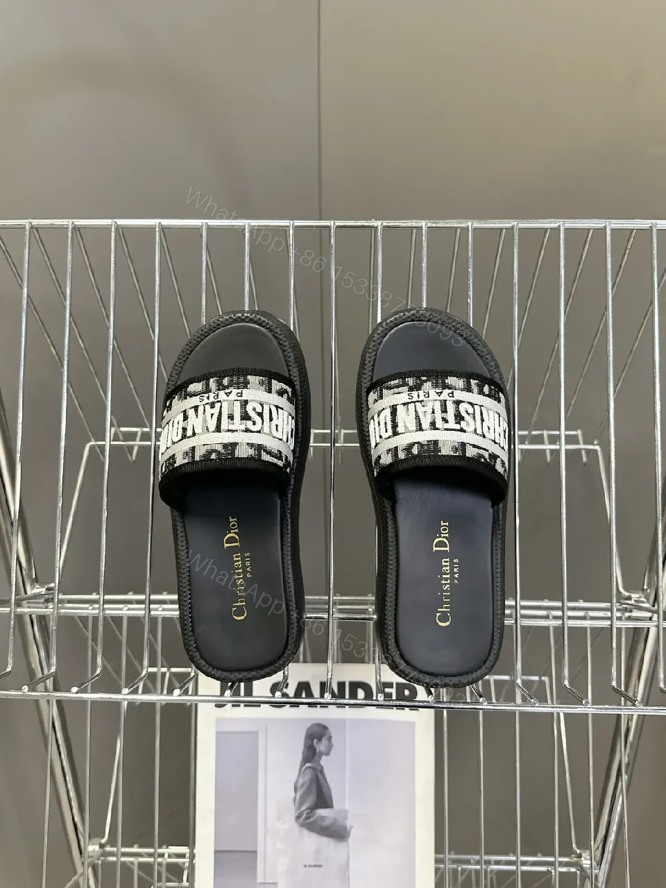 View 8 of Logo-Stripe Slides: Luxe Comfort Casual Slide