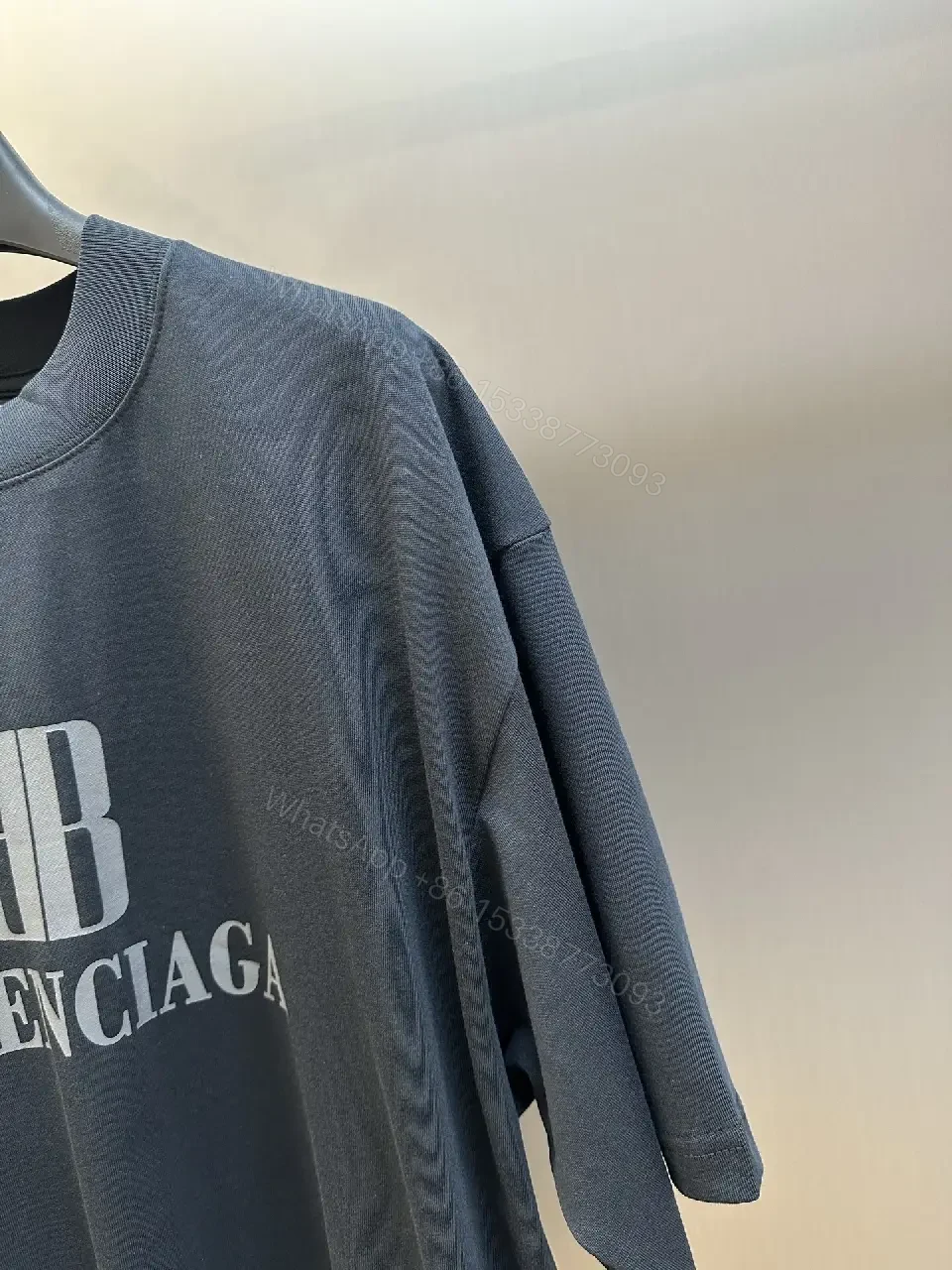View 6 of Oversized Cotton Tee – Minimalist Logo Luxury, Black