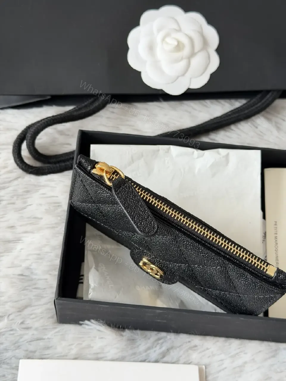 View 6 of Chic Textured Wallet on Chain — Compact Luxury, Everyday Versatility