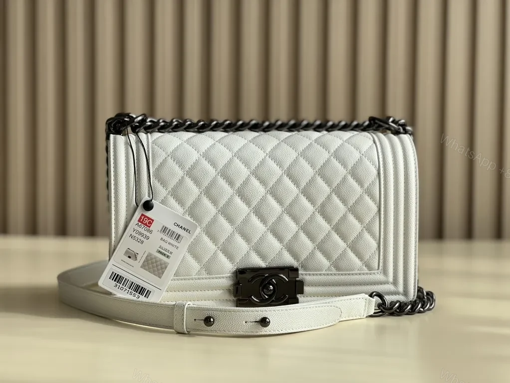 Chanel-Style Quilted Crossbody Bag with Chain Strap — view 1