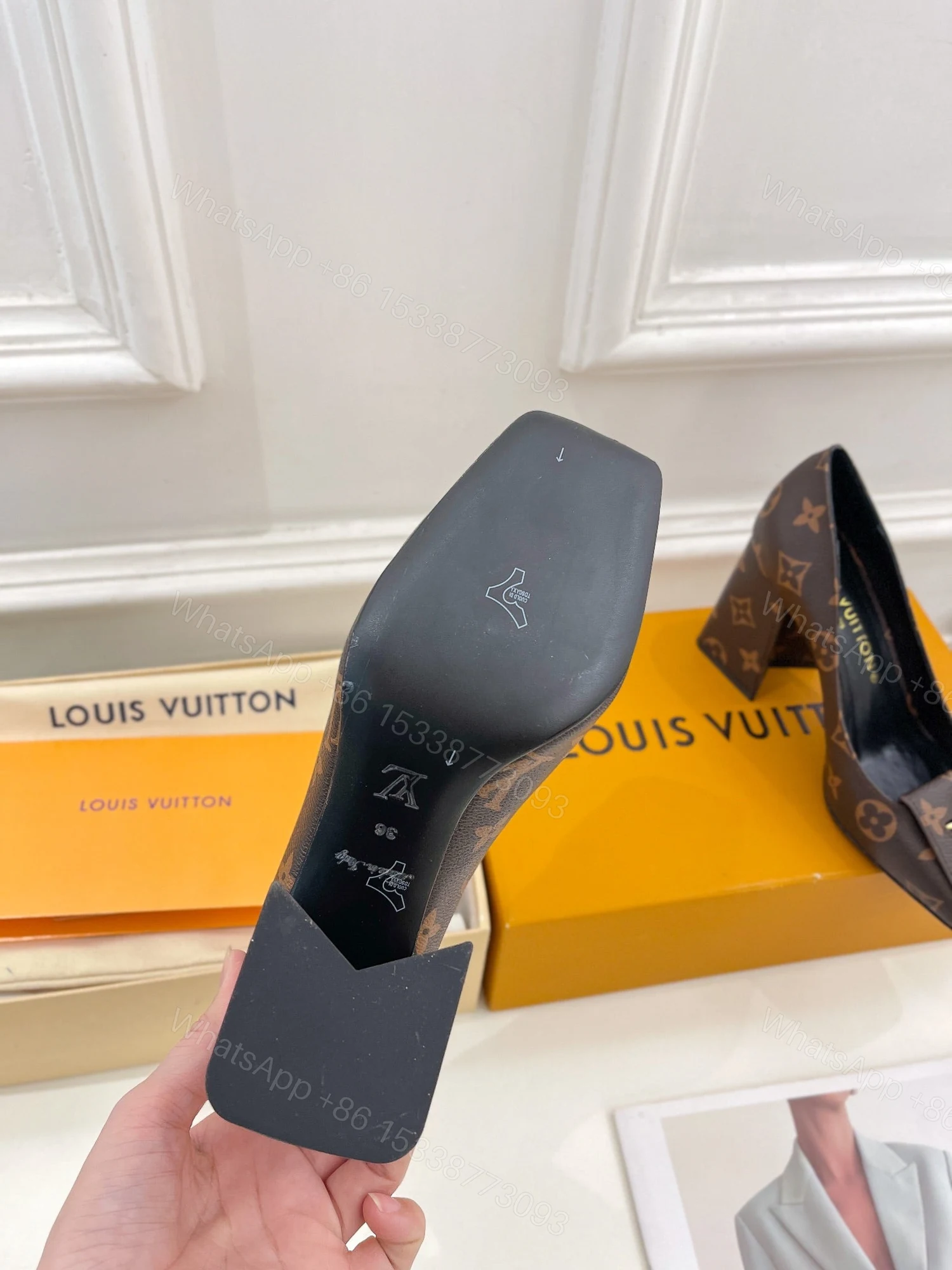 View 8 of Designer LV High Heel Shoes 011