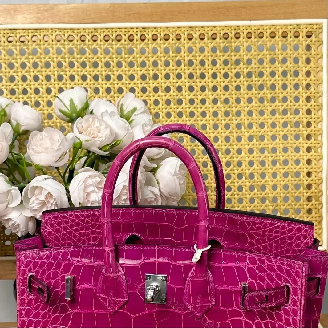 View 5 of Hermes Birkin 25cm Crocodile Leather Silver Hardware