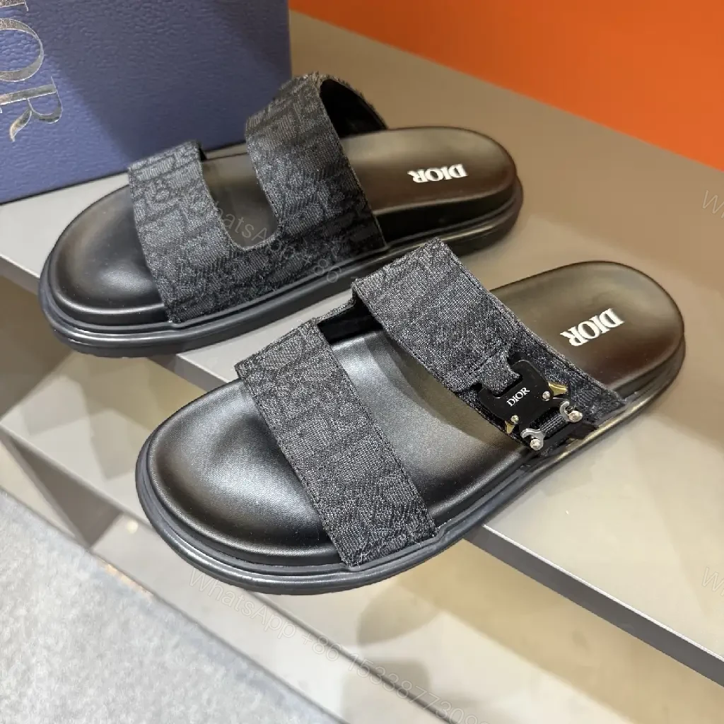 Textured Jacquard-Stride Sandals with Luxe Straps — view 1