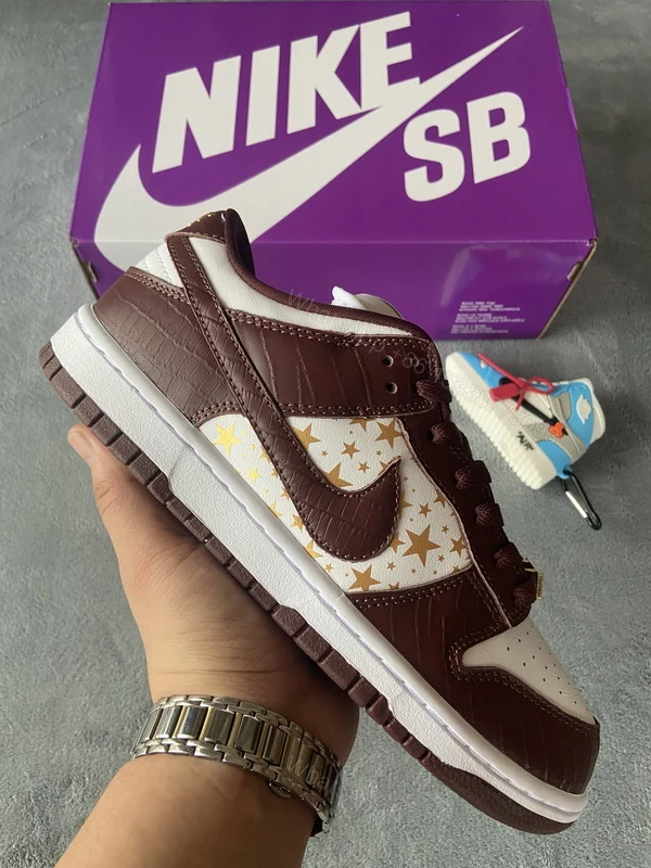 View 6 of Supreme x Nike SB Dunk Low "Brown Stars” DH3228-103