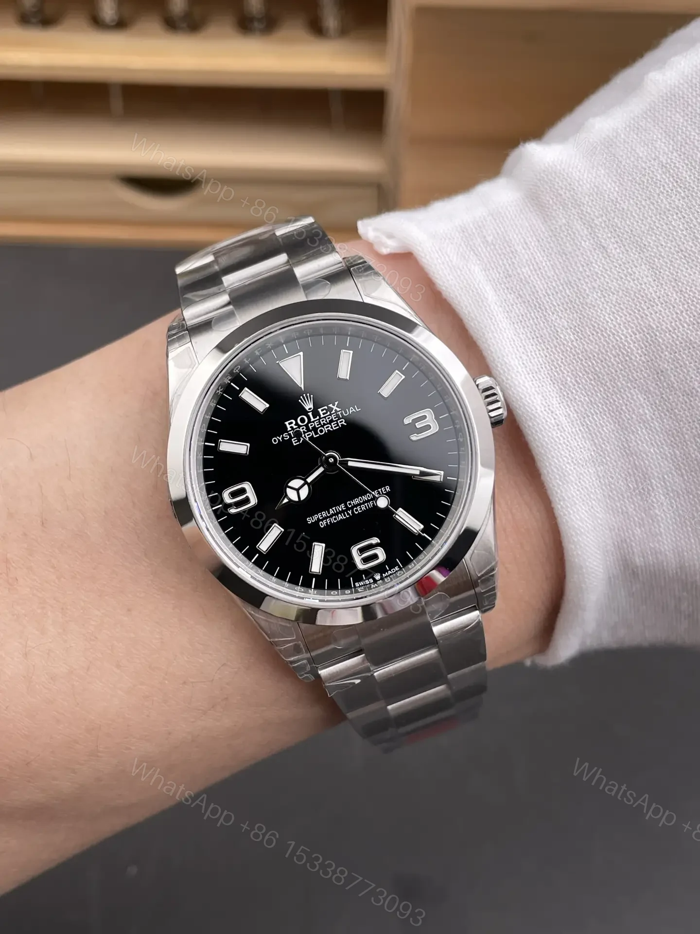 View 9 of Rolex Explorer 39 Stainless steel Black 214270-0001