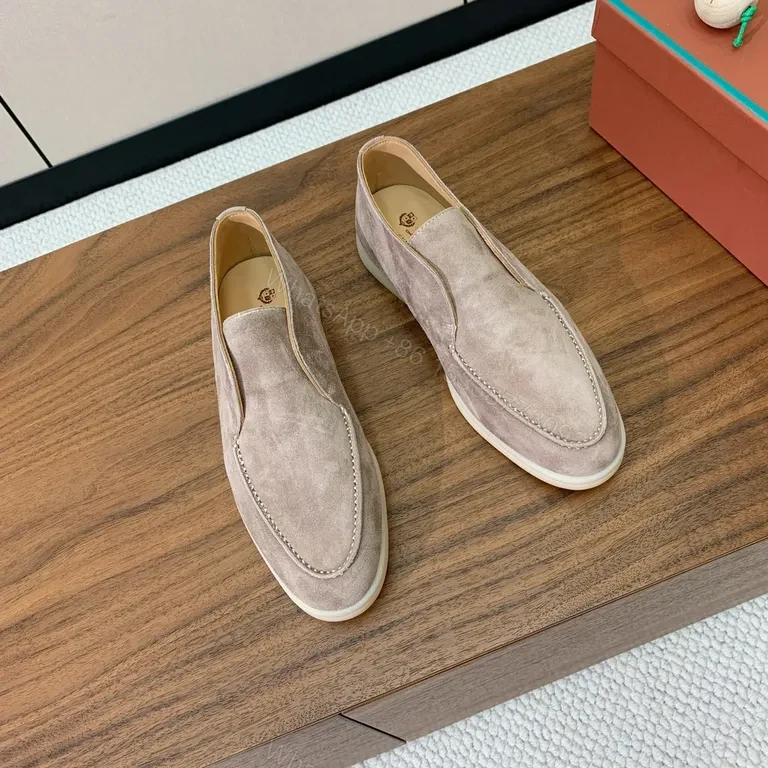 View 3 of Soft Suede Slip-Ons: Visible Stitch Detailing, Elevated Comfort