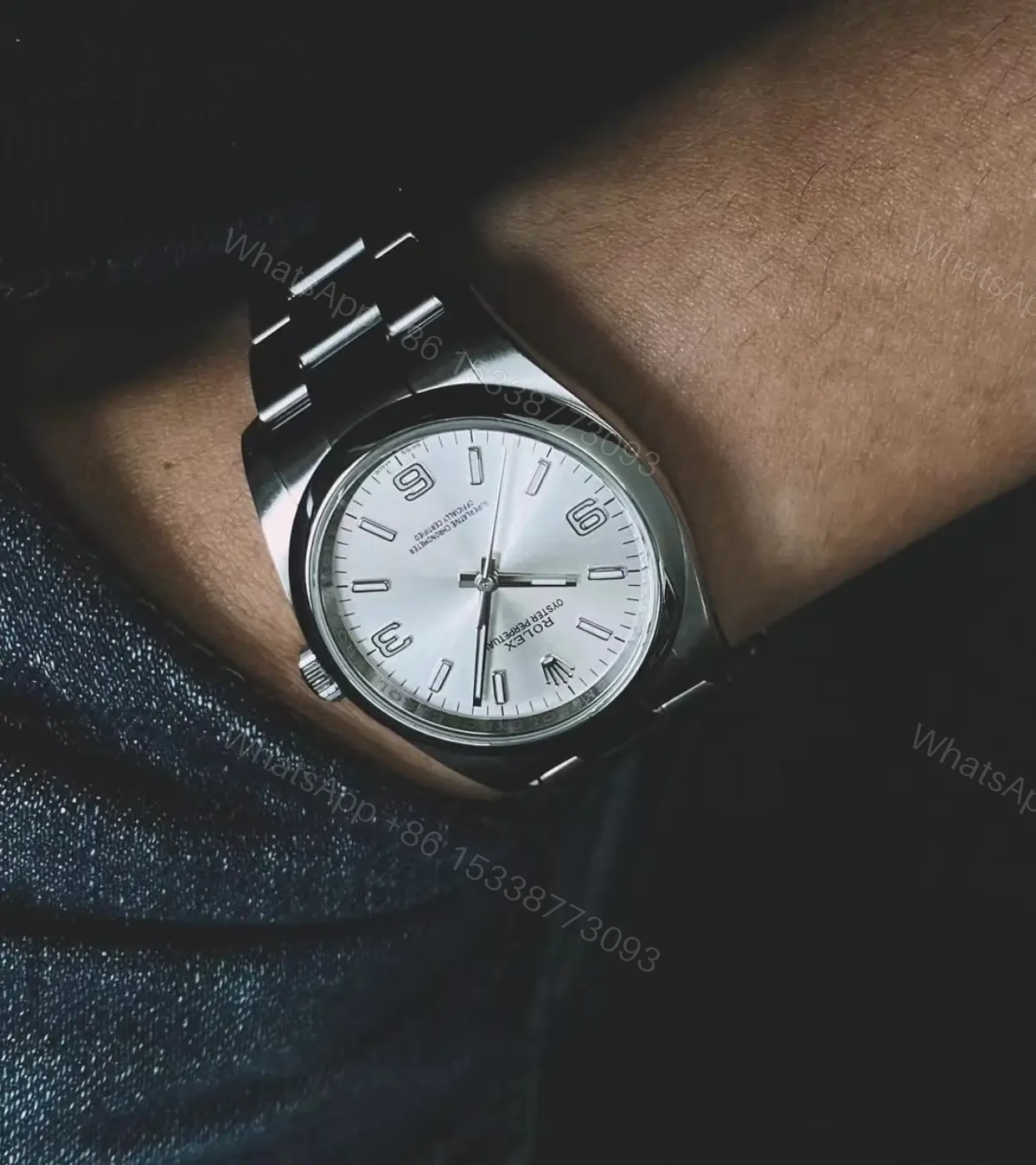 View 4 of Rolex Oyster Perpetual 36 Silver New Stainless Steel Bracelet Stunning 116000-0012