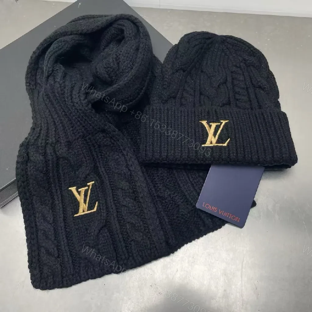 View 8 of Textured Knit Set – Cozy Luxury Winter Scarf & Beanie