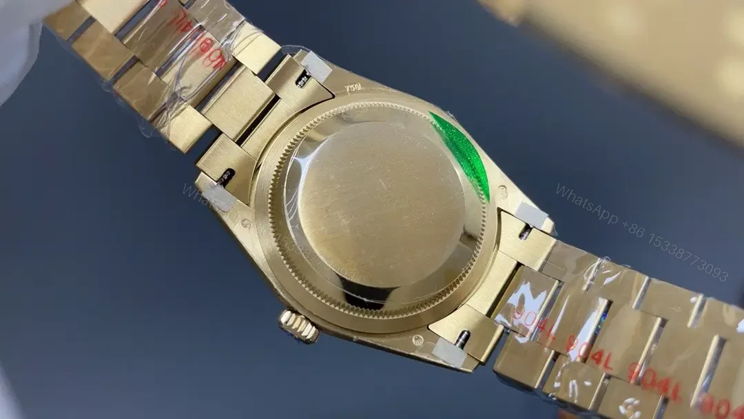 View 6 of Rolex Day-Date 36 118348 Yellow Gold Diamond Black Dial Oyster Bracelet Watch 118348-0208