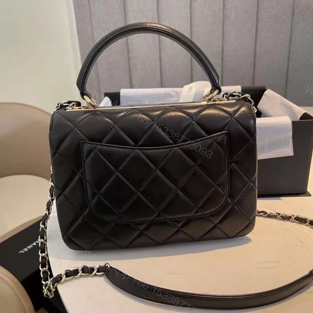 View 5 of Chanel Flap Bag With Top Handle Bag With Gold Metal Black 25Cm A92236 Y60767 94305
