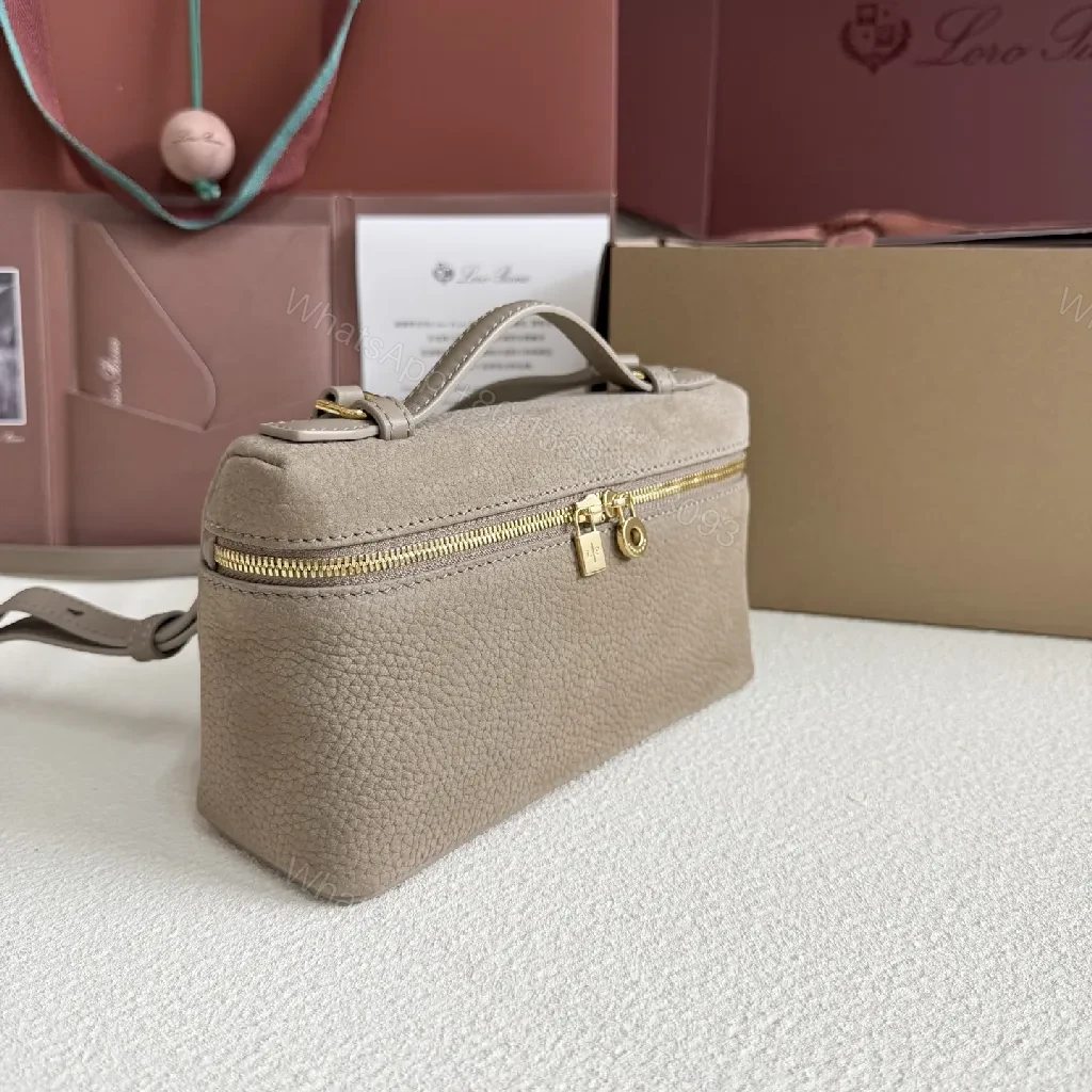 View 2 of Taupe Pebbled Leather Mini Crossbody: Luxe, Compact, Versatile Slice