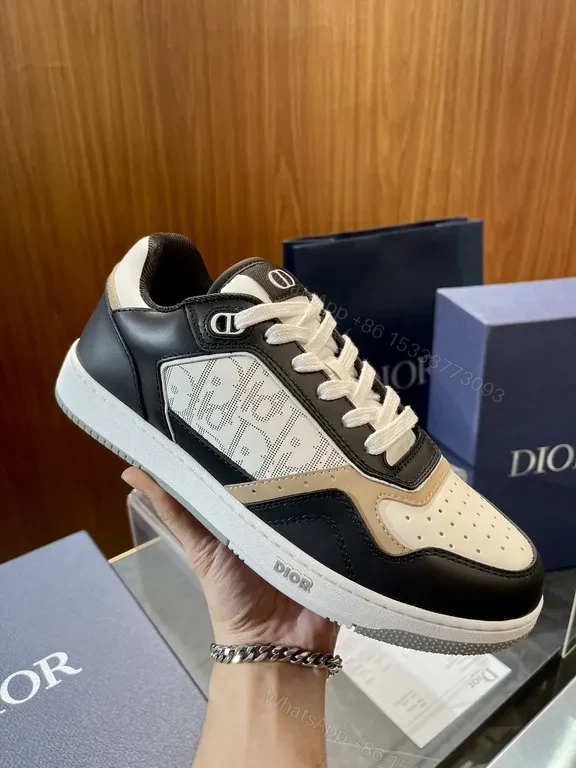 View 6 of Refined Textured High-Top Sneaker with Dior Detailing
