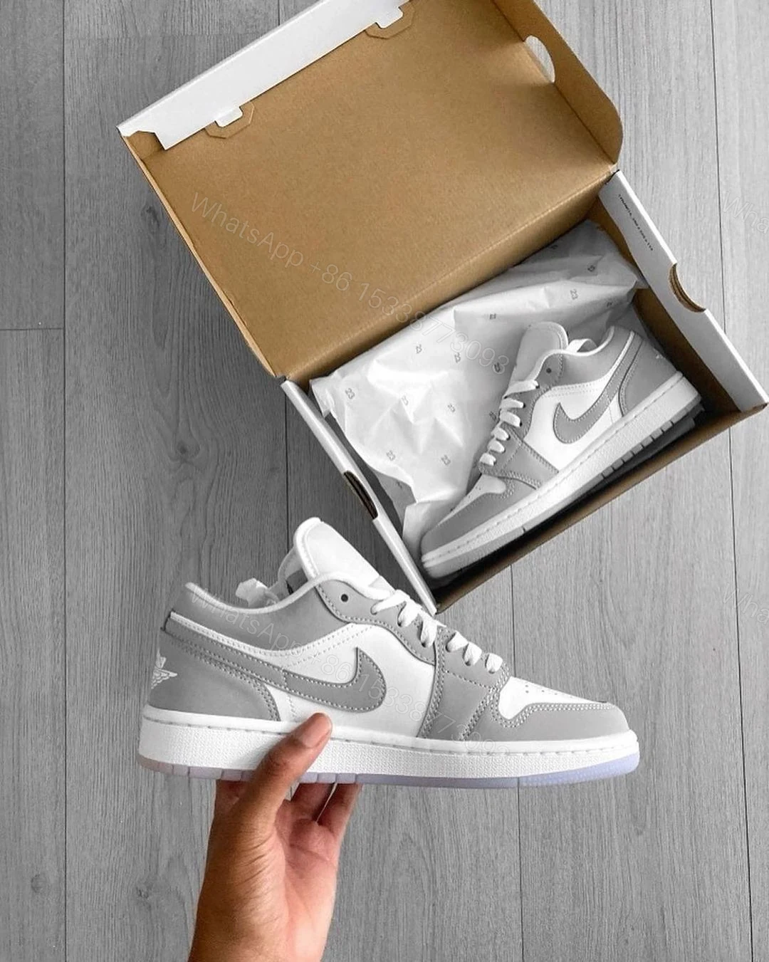 View 5 of FIRST COPY Air Jordans Retro 1 Wolf Grey