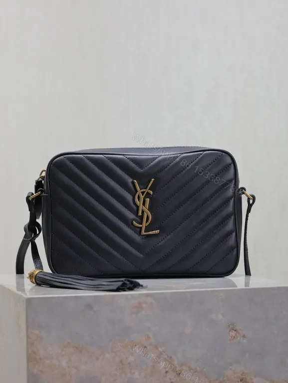 Chic Quilted Crossbody with Gold Monogram - Luxury Bag — view 1