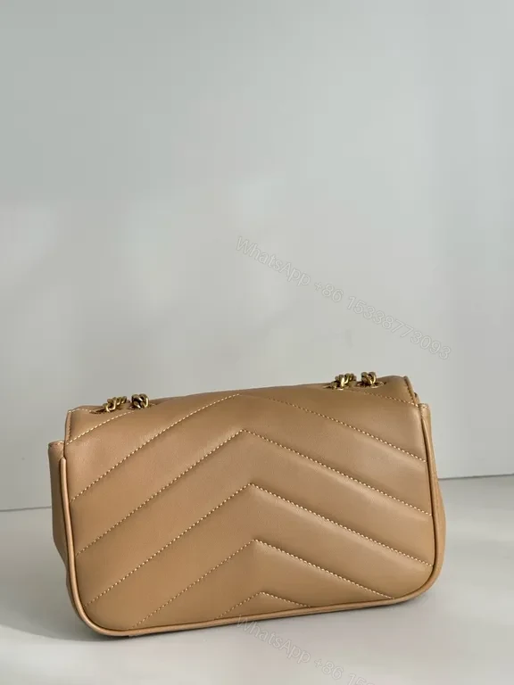View 6 of Quilted Crossbody Bag with Gold Chain - Luxe Chic Style