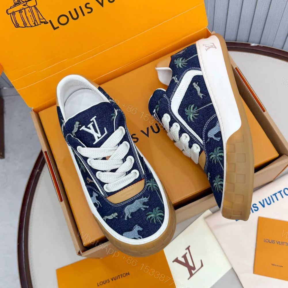 View 4 of Louis Vuitton LV The Darjeeling Limited LV Tilted Sneaker Blue 1AJTLH