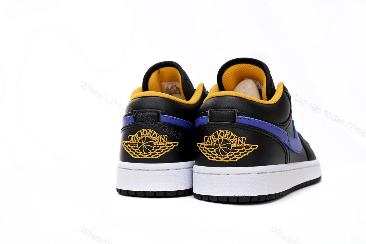 Air Jordan aj1 Low Black Purple Yellow 553558-075 — view 2