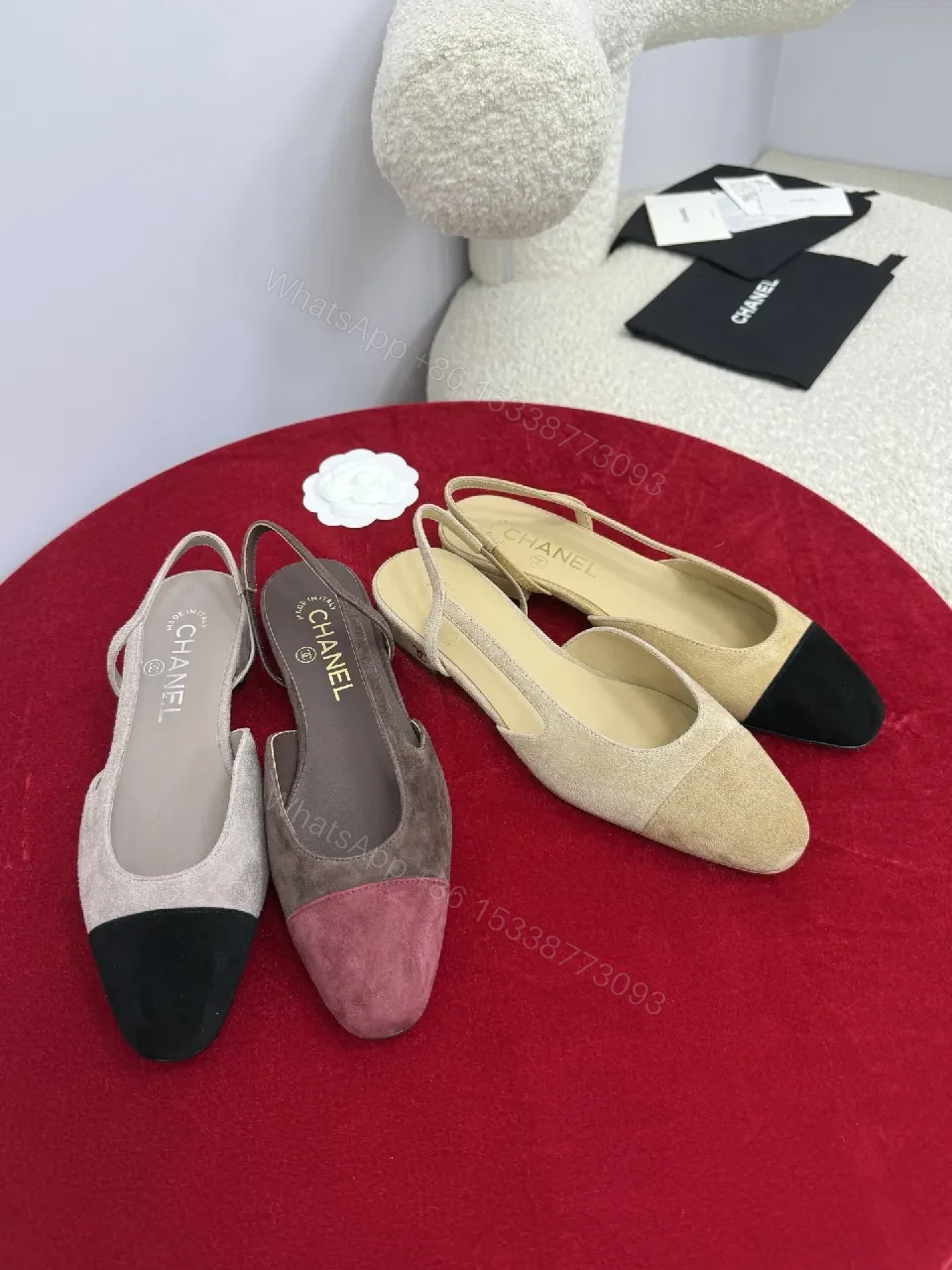 Velvet Suede Slingback Flats: Luxe Pointed-Toe Comfort — view 1