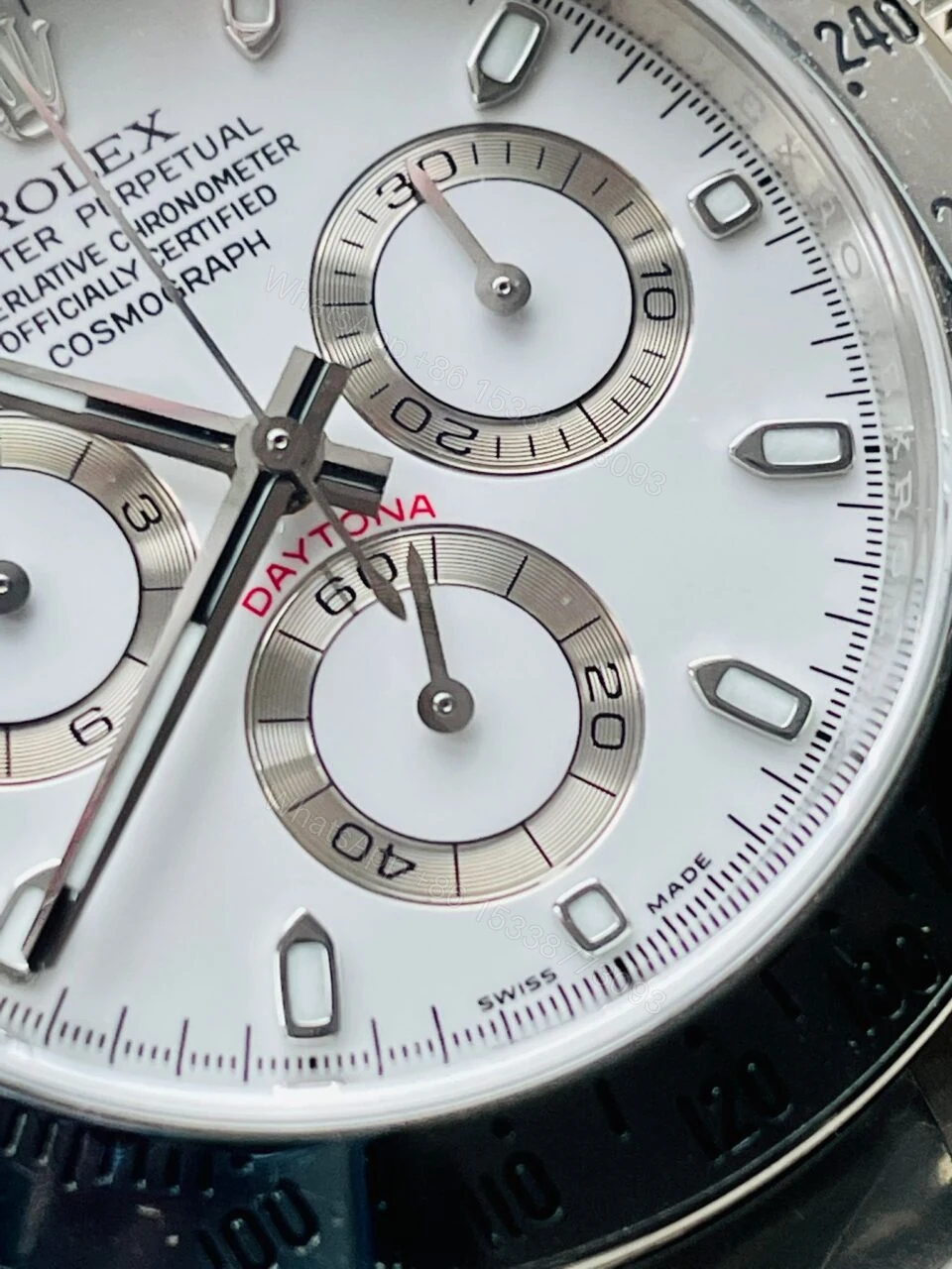 View 7 of Rolex Daytona 116500 DAYTONA 1:1 Best Edition CF 904L SS Case and Bracelet White Dial Silver bezel SA4130