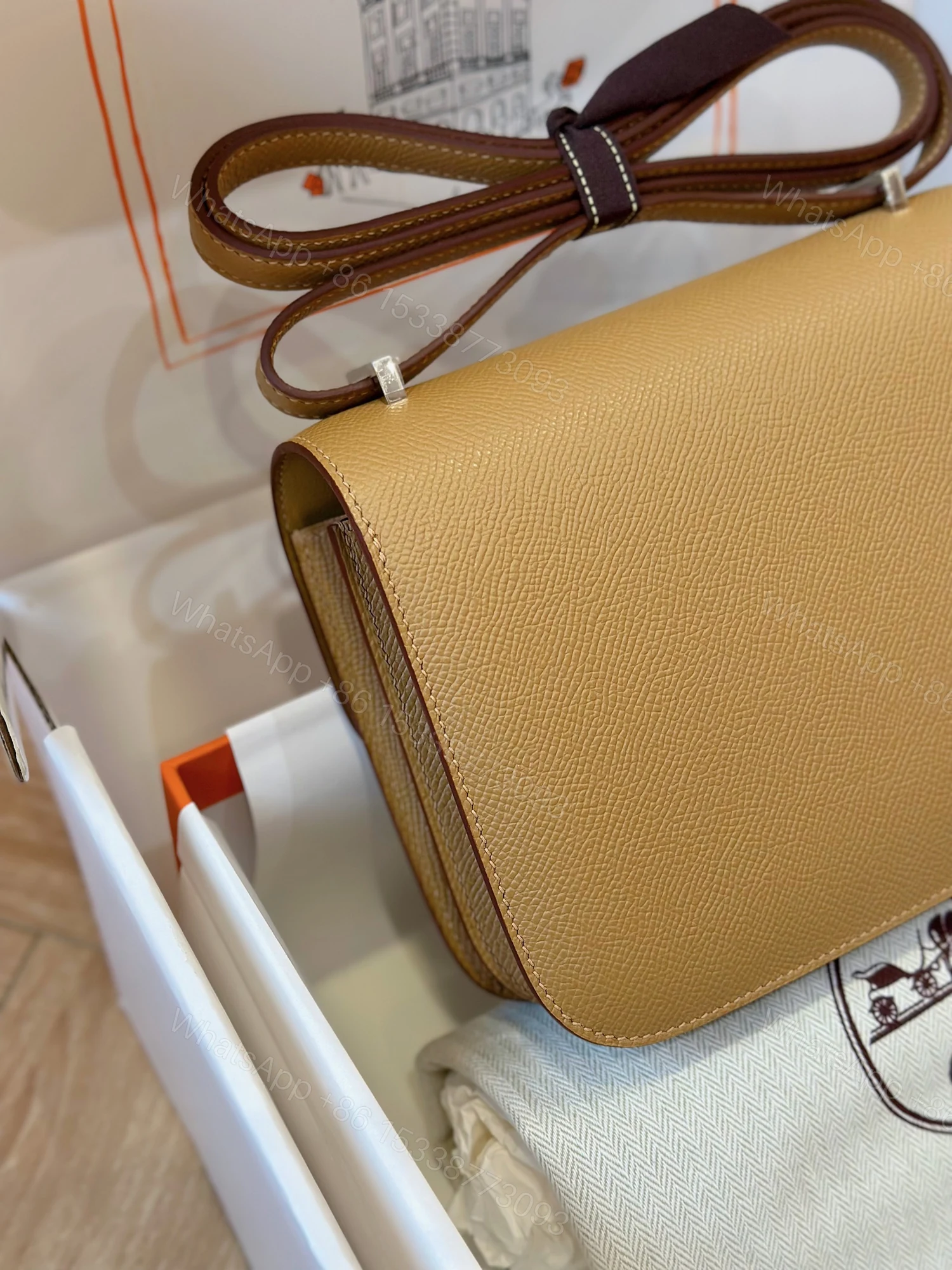 View 5 of Hermes Constance 19 Brown Epson Leather Palladium Hardware