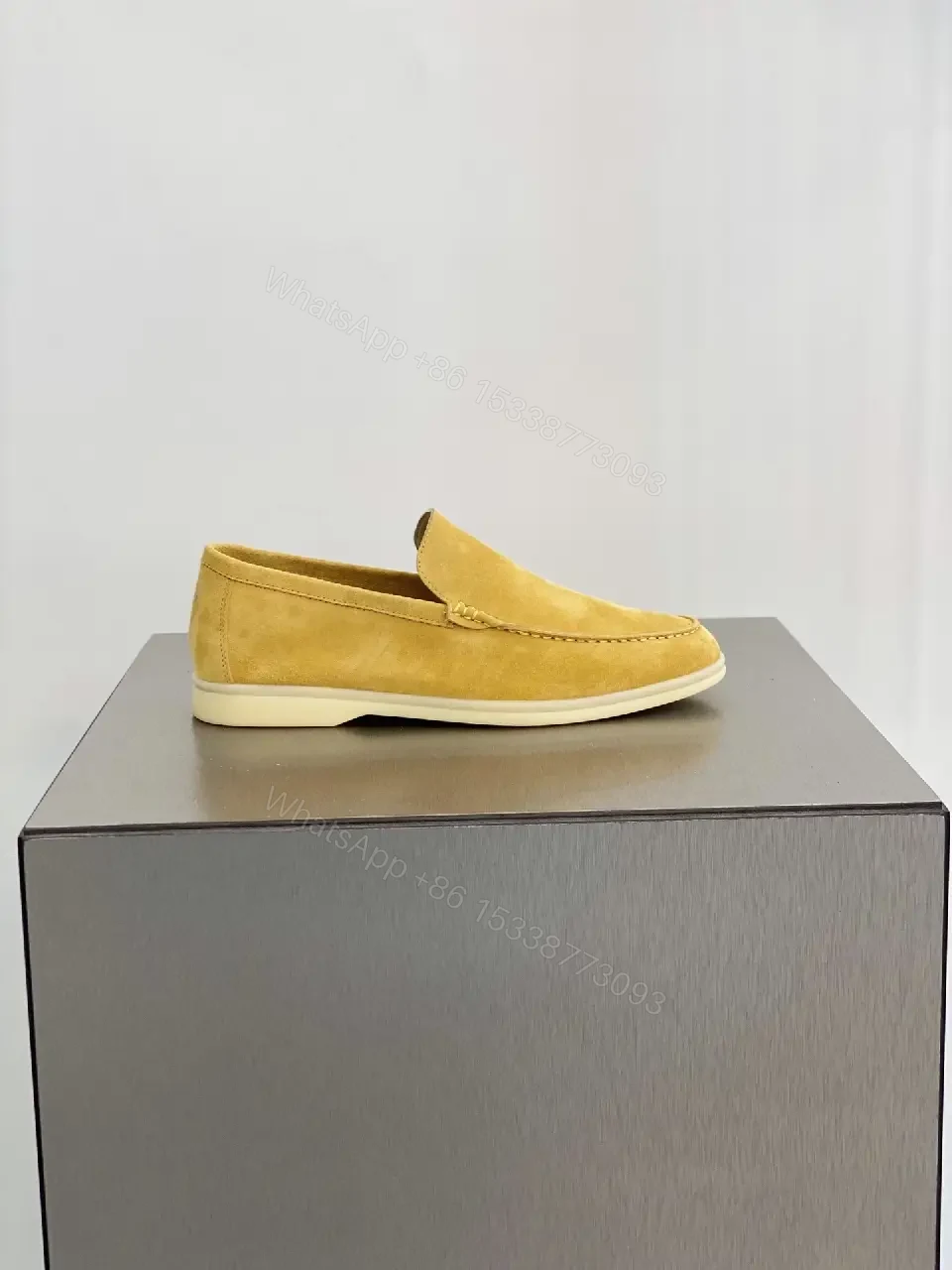 View 3 of Warm Suede Slip-Ons with Visible Craft for Everyday Luxury