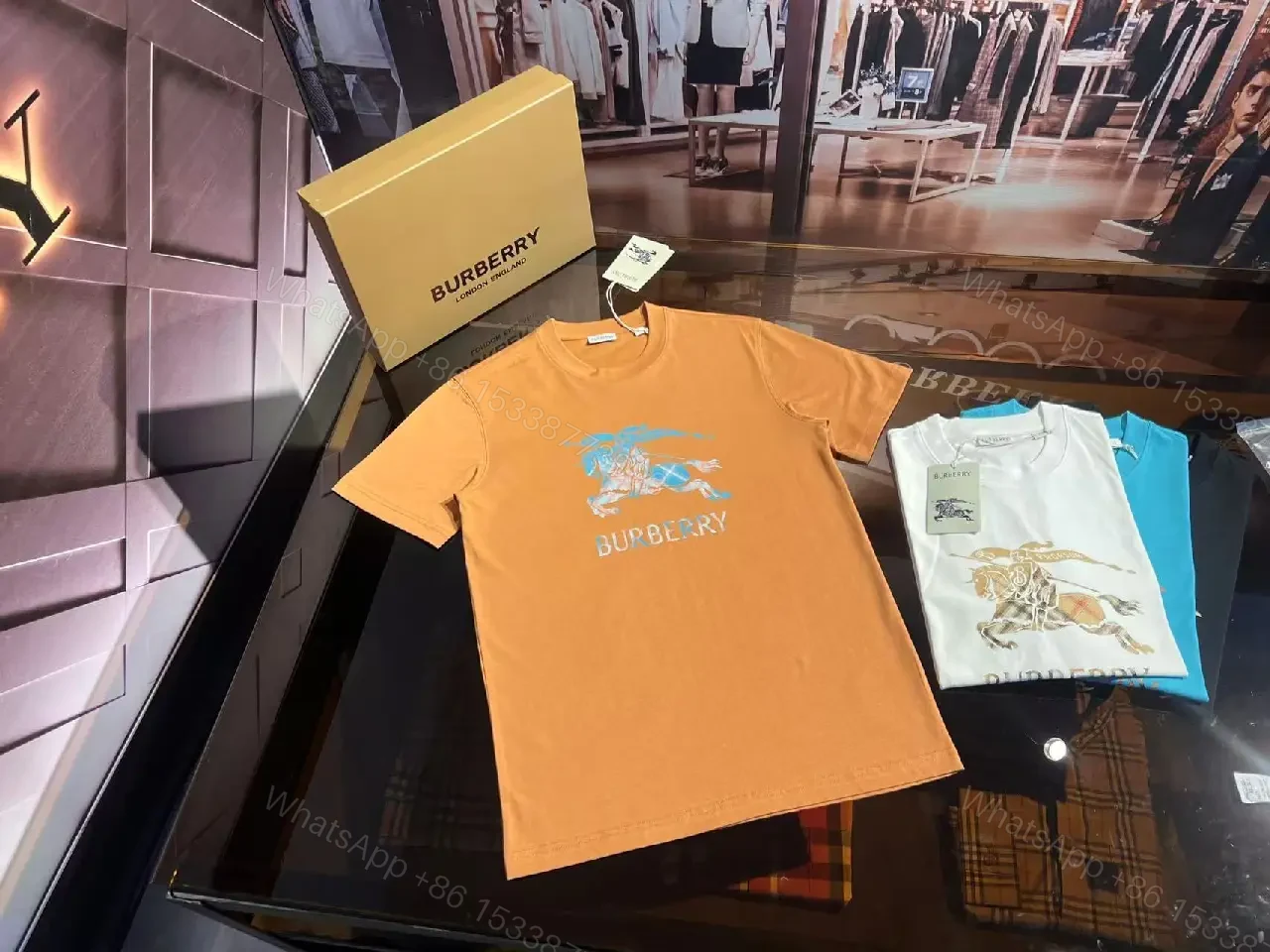 View 4 of Coral Cotton Crewneck Tee - Bold Graphic, Elevated Streetwear