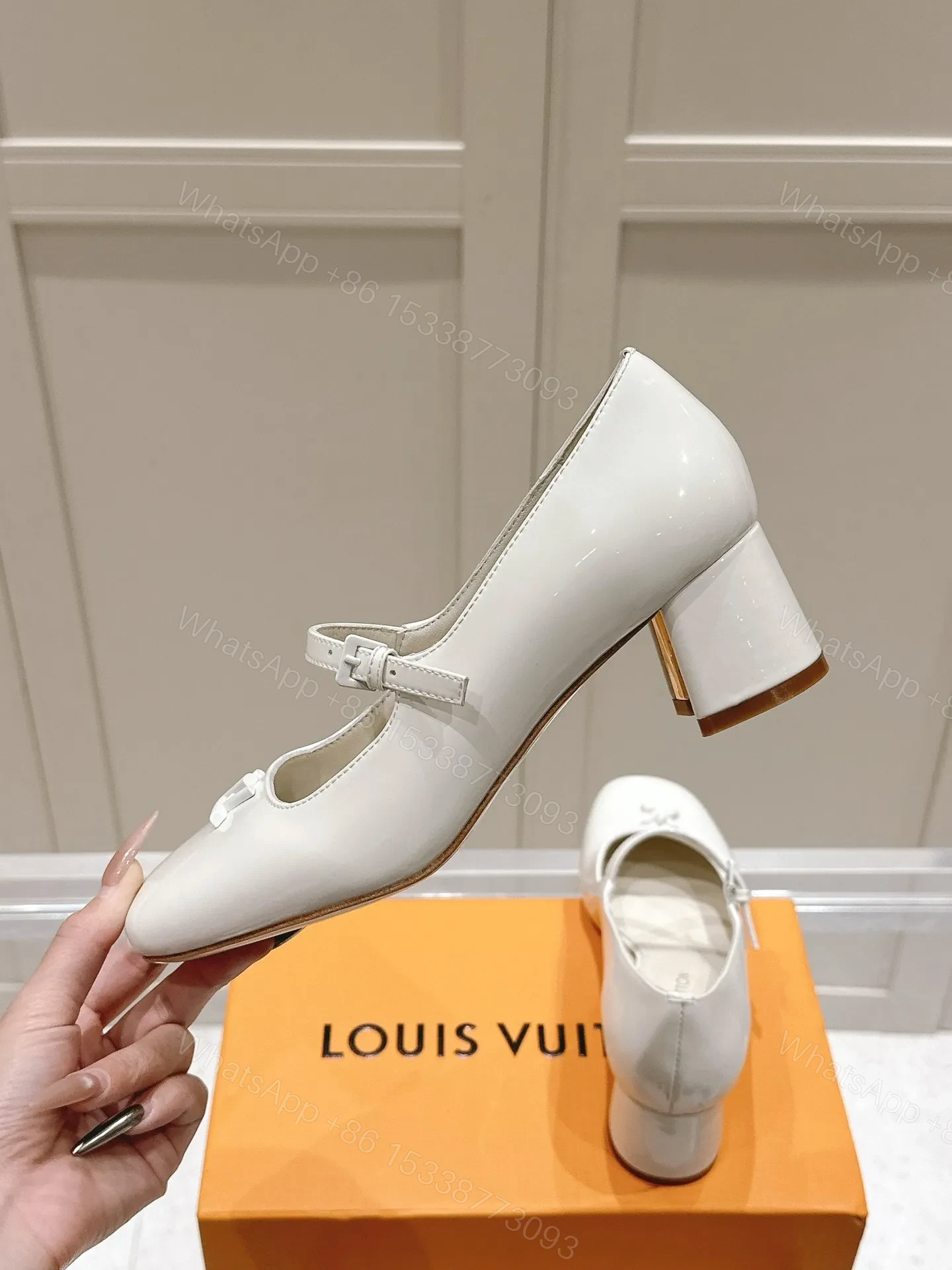 View 5 of LV Women White Patent Leather Heels