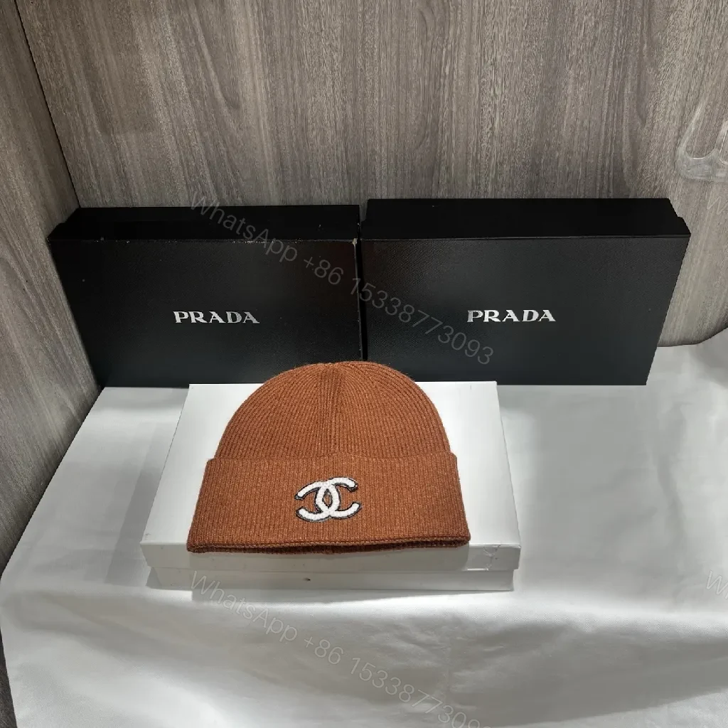 View 10 of Lux Knit Beanie with Logo Emblem - Premium Winter Hat