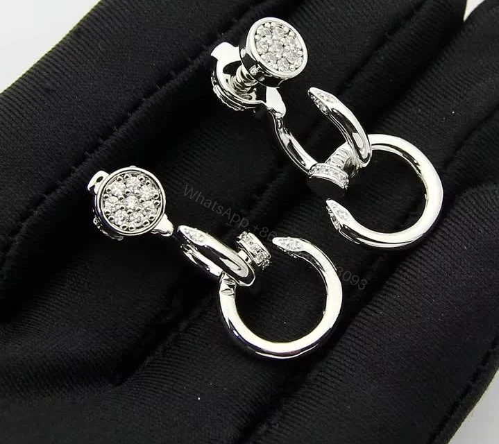 View 5 of Cartier Replica Juste un Clou Double Diamond Earrings TJ069