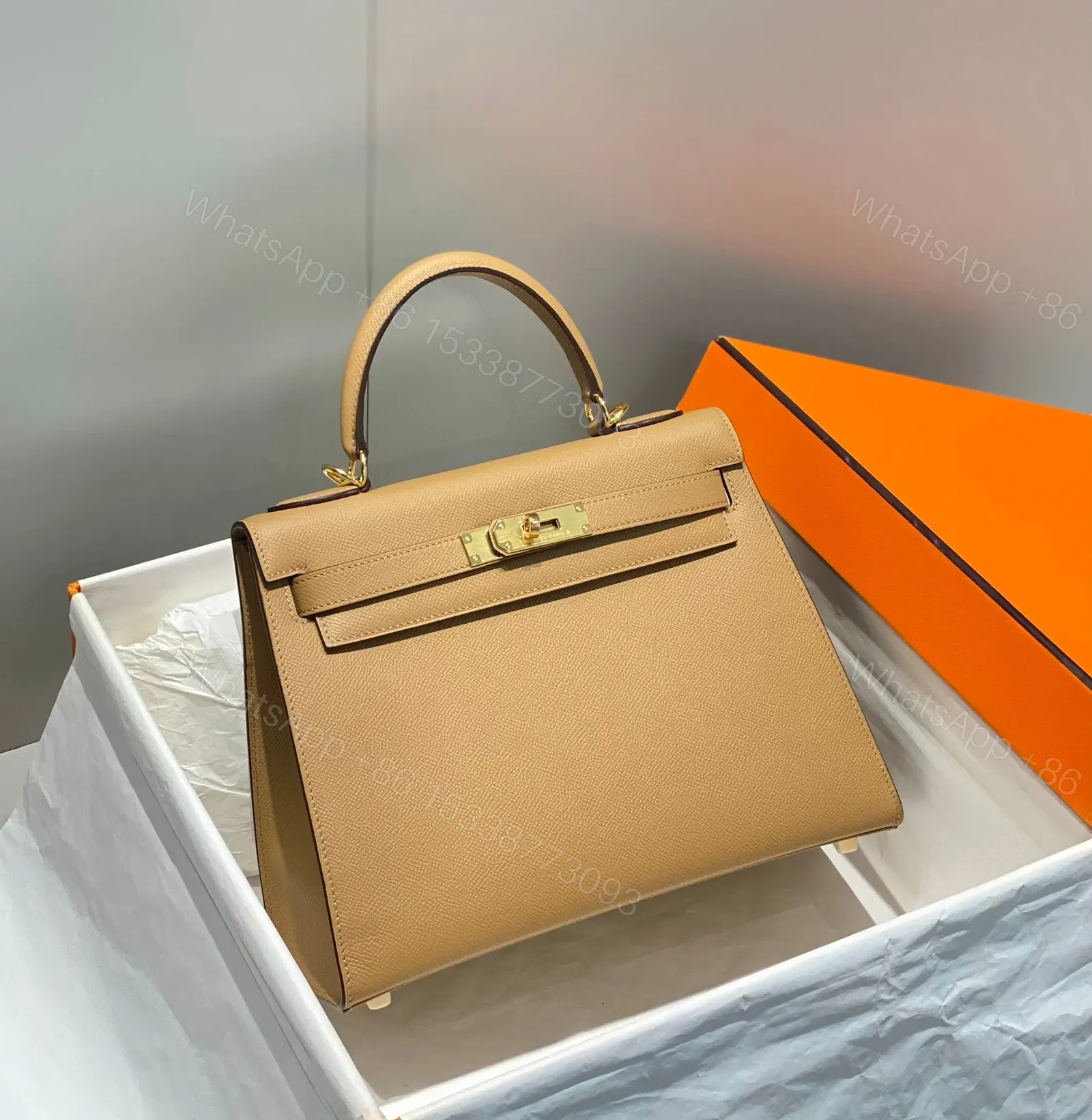 View 6 of HN 28CM IN CHAI EPSOM GOLD HARDWARE