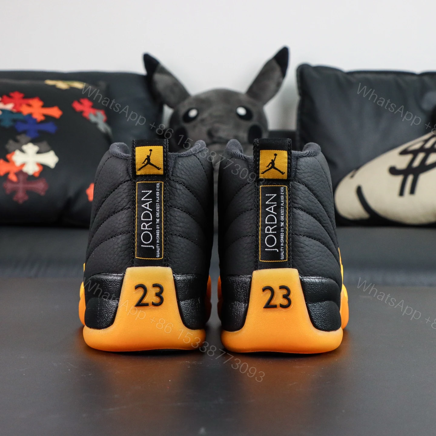 View 6 of Air Jordan 12 ‘Black University Gold’ Reps