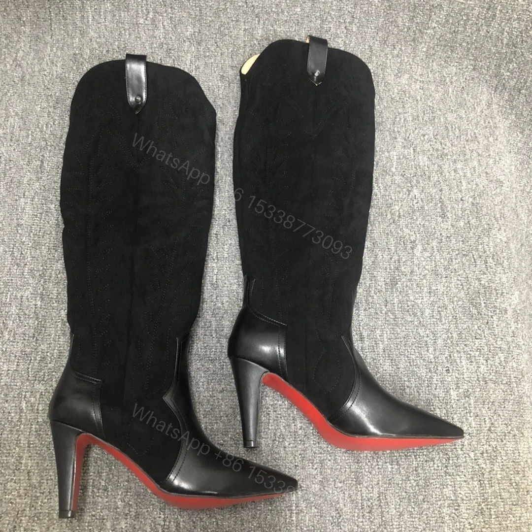 View 2 of CHRISTIAN LOUBOUTIN SANTIA BOTTA 85 BOOTS BLACK 3220701BK01