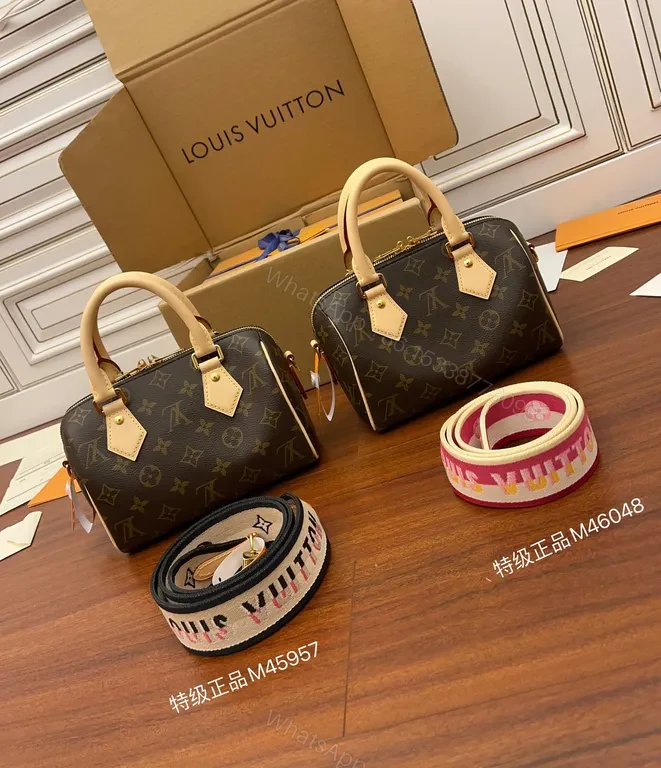 View 9 of Monogrammed LV Carry: Structured Luxury Handbag, Crossbody Ready