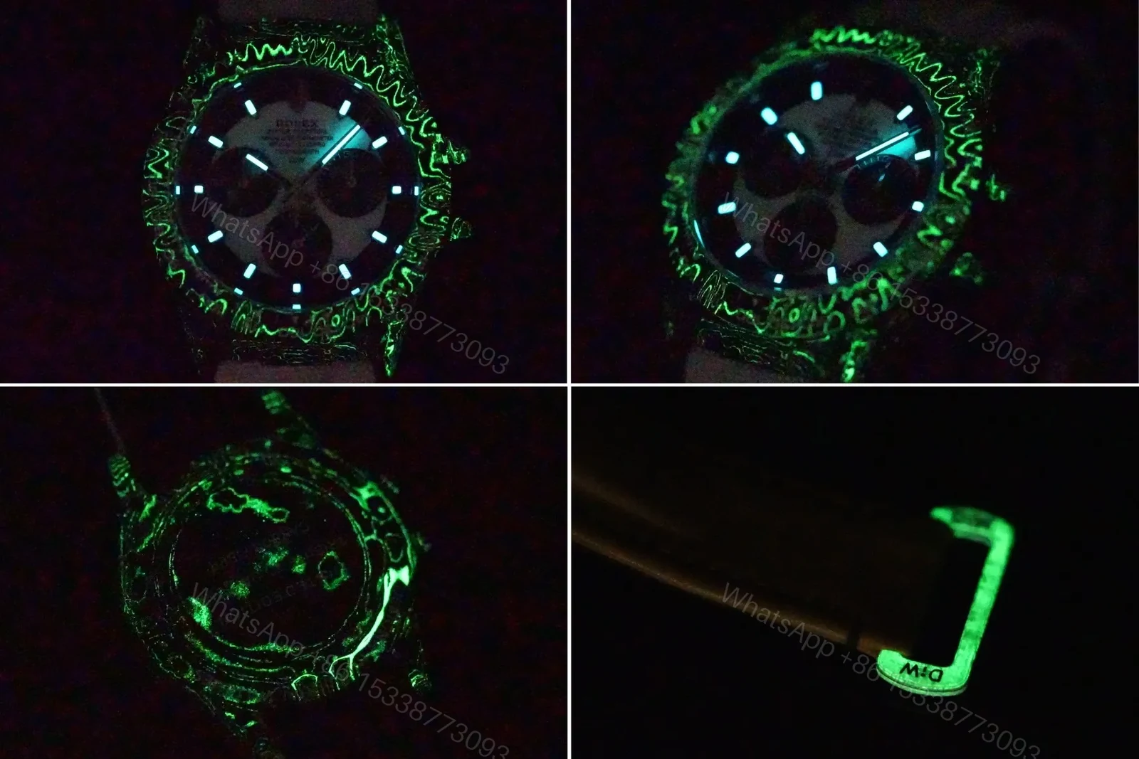 View 9 of Clean Factory TW Rolex Daytona Carbon Fiber Watch – Black/White